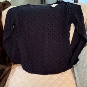 Loft shirt navy blue dots pattern